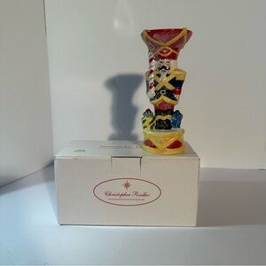 Christopher Radko Single Nutcracker Dandy Candleholder 2003 Christmas Multicolor